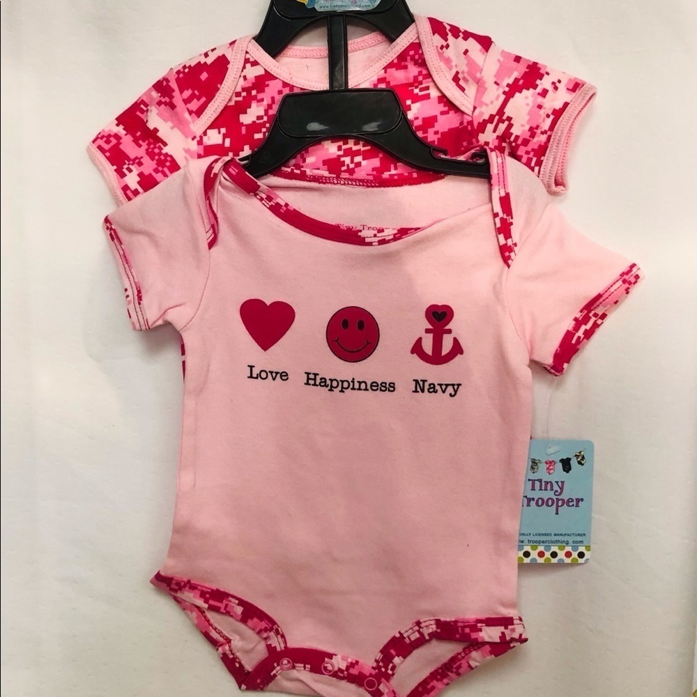 NWT Navy Baby Pink 2 Piece